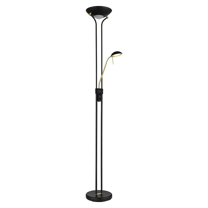 Globo LED-Stehleuchte Leonas (20 W, Ø x H: 255 cm x 1 800 mm, Schwarz/Gold, Warmweiß) | BAUHAUS