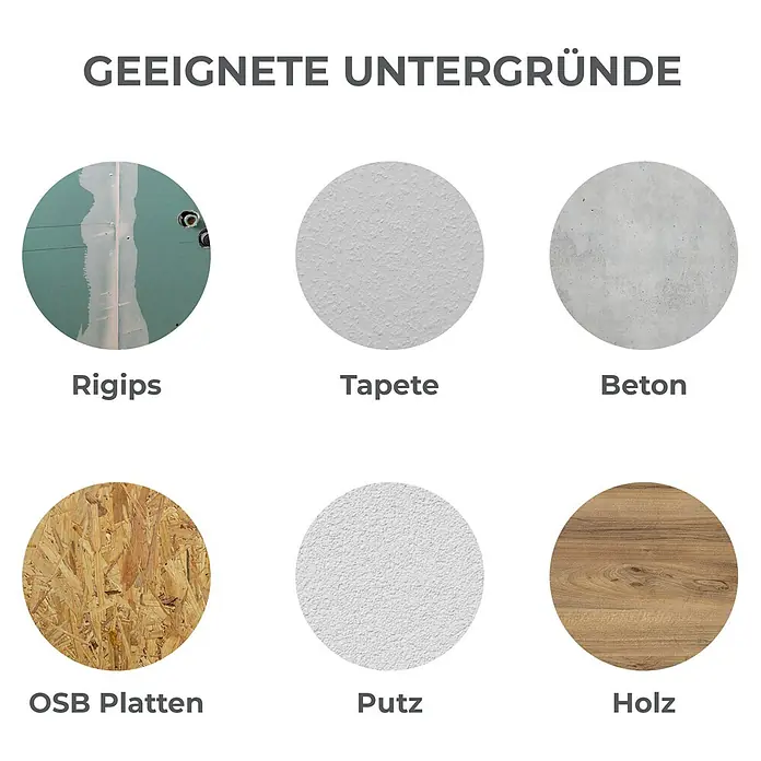 Revêt Wandpaneel SPC Wall - 600 x 300 mm, Weiß, Hochglänzend - Geeignete Untergründe: Rigips, Tapete, Beton, OSB Platten, Putz, Holz.