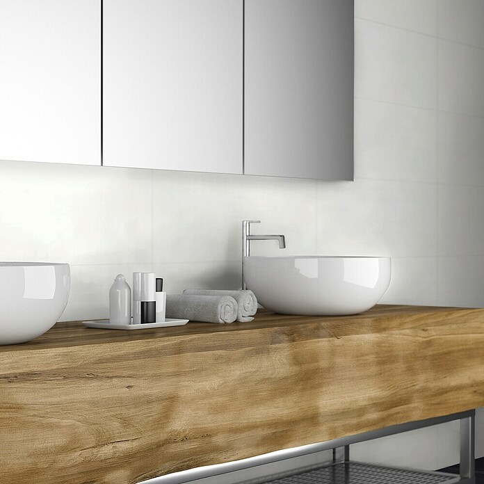 Revêt Wandpaneel SPC Wall (600 x 300 mm, White High Gloss, Hochglänzend) | BAUHAUS