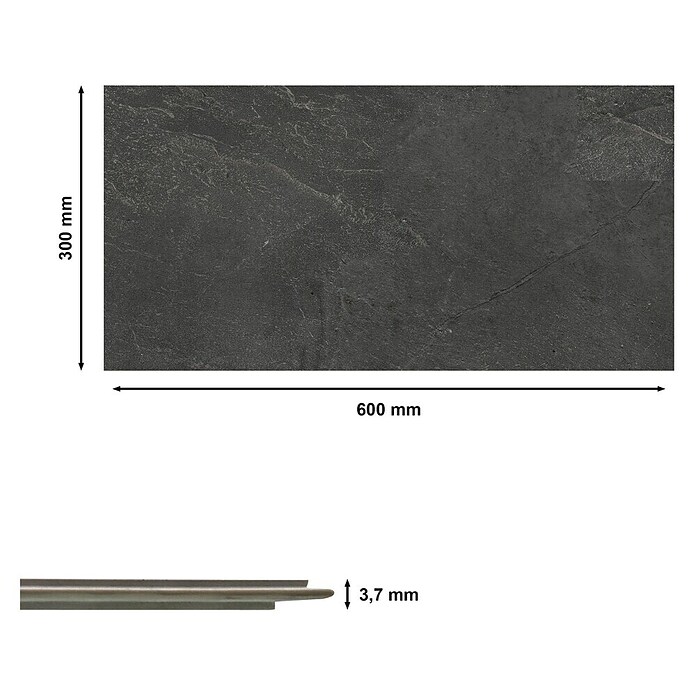 Revêt Wandpaneel SPC Wall (600 x 300 mm, Slate Matt) | BAUHAUS