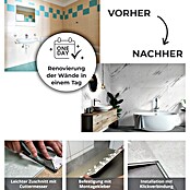 Revêt Wandpaneel SPC Wall Butcherblock (1 200 x 600 mm, Butcherblock Black High Gloss, Hochglänzend) | BAUHAUS