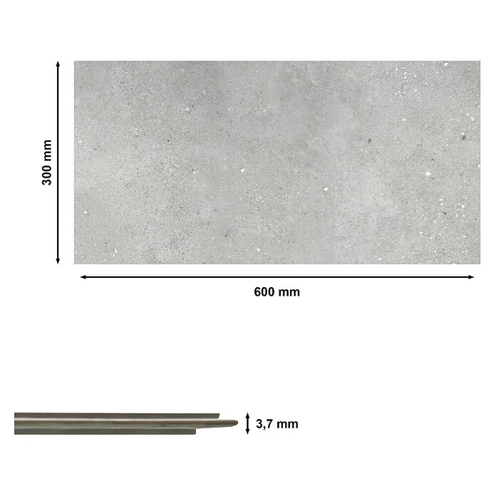Revêt Wandpaneel SPC Wall (600 x 300 mm, Concrete Matt) | BAUHAUS