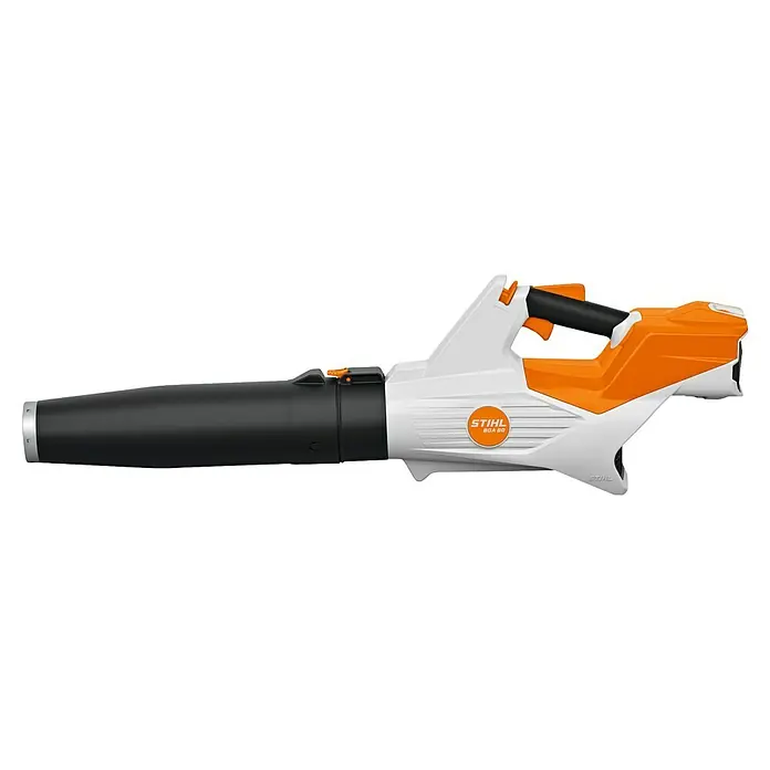 Stihl Akku-Laubbläser BGA 60 - 36 V, Ohne Akku, Blasgeschwindigkeit: 69 m/s, Blasleistung: 780 m³/h - STIHL BGA 80 Akku-Blasgerät in Orange und Weiß. Kompakt, leicht und leise für die Gartenpflege.