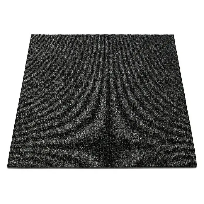Floordirekt Teppichfliese Lyonn - 50 x 50 cm - 0,25 m² - Dunkelgrau - Breite: 50 cm, Nylon, Dunkelgrau