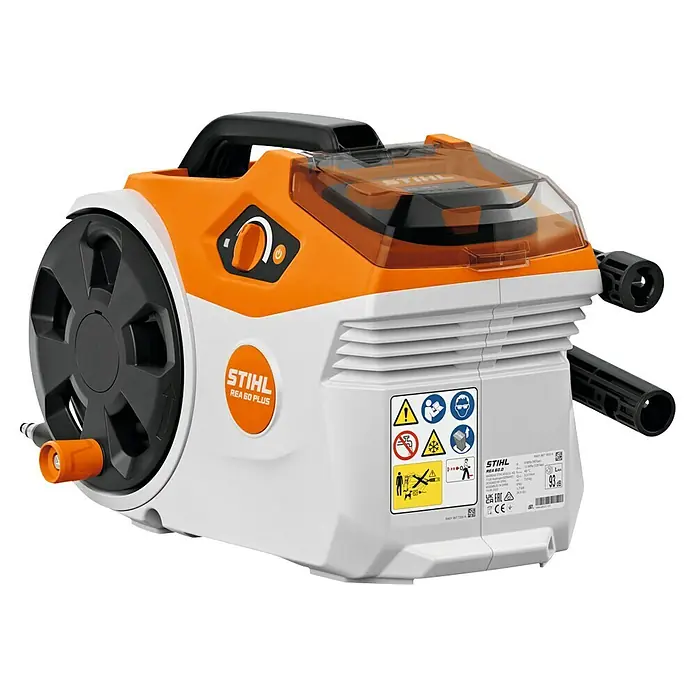 Stihl AK Akku-Hochdruckreiniger REA 60 - Ohne Akku, Max. Druck: 130 bar - Der STIHL RE 60 PLUS Hochdruckreiniger ist kompakt, mit praktischer Schlauchtrommel und ideal für Reinigungsarbeiten rund ums Haus.