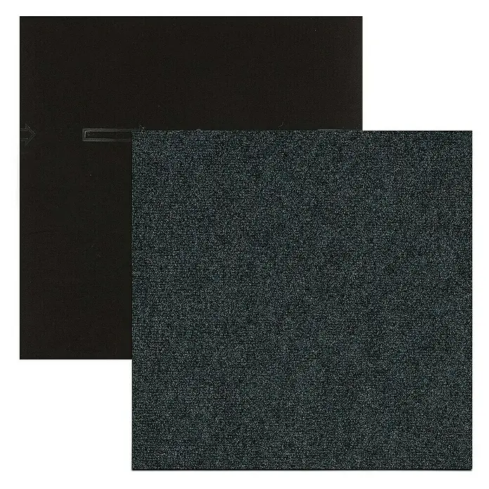 Floordirekt Teppichfliese Basel - 50 x 50 cm - 0,25 m² - Grün - Breite: 50 cm, Polypropylen, Grün