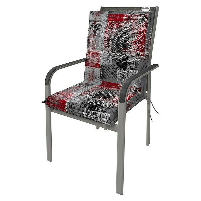 Doppler Sitzauflage Spot (Niederlehner, L x B x H: 100 x 48 x 5 cm, 55% Polyester, 45% Baumwolle, Rot,Schwarz,Weiß) | BAUHAUS