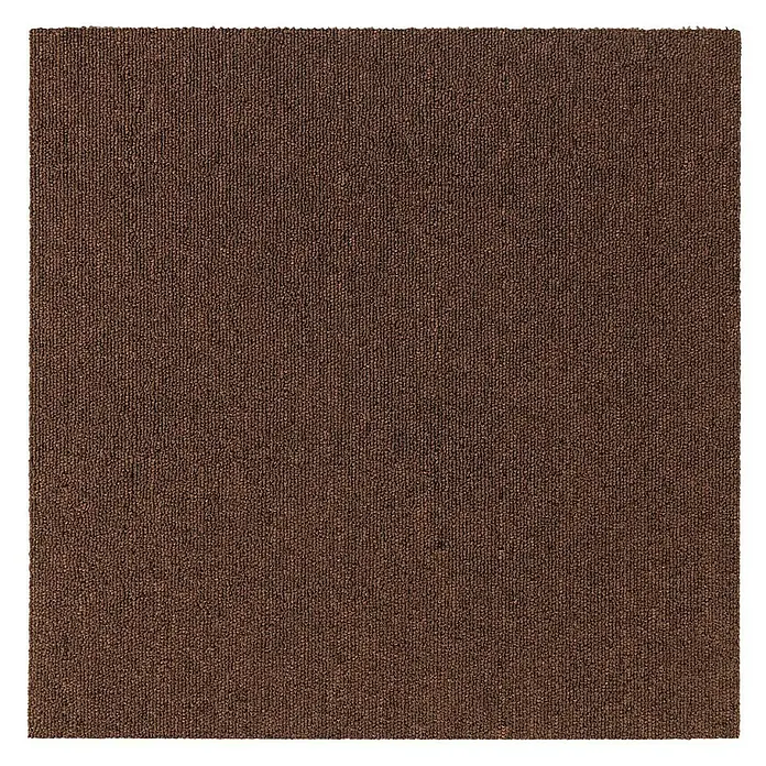 Floordirekt Teppichfliese Moscow 50 x 50 cm Dunkelbraun - Breite: 50 cm, Schlinge, Braun