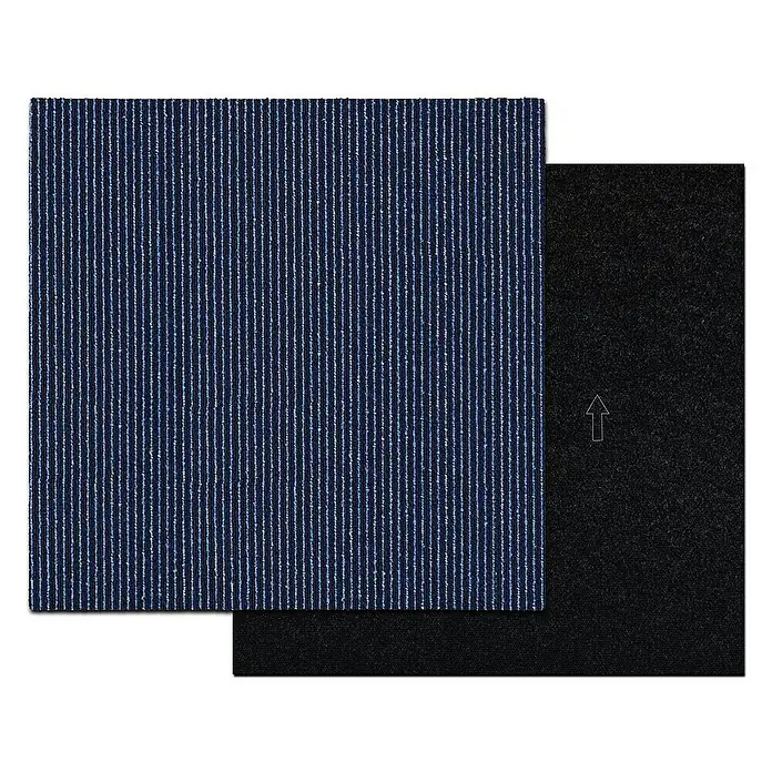 Floordirekt Teppichfliese Bohemia - 50 x 50 cm - 0,25 m² - Dunkelblau - Polypropylen, Dunkelblau