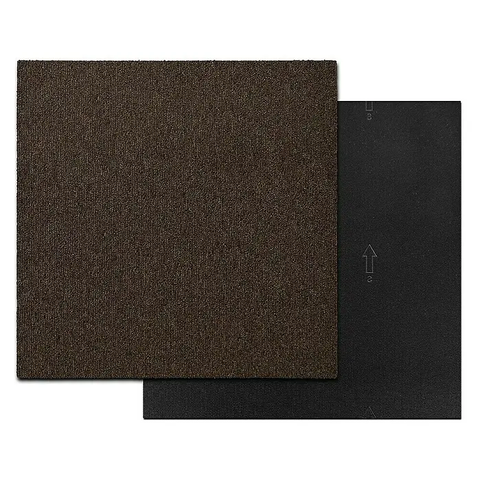 Floordirekt Teppichfliese Lyonn - 50 x 50 cm - 0,25 m² - Braun - Nylon, Braun