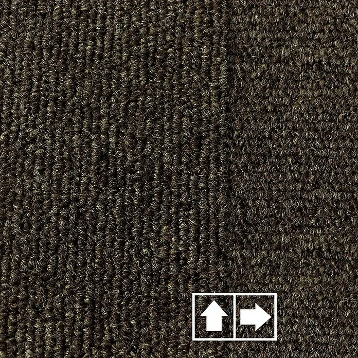 Floordirekt Teppichfliese Lyonn - 50 x 50 cm - 0,25 m² - Braun - Nylon, Braun