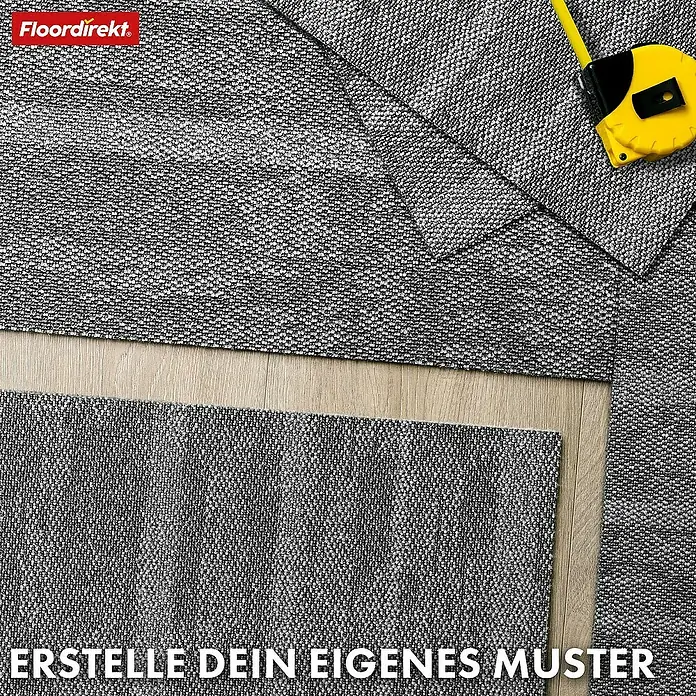 Floordirekt Teppichfliese Zürich - 50 x 50 cm - 0,25 m² - Anthrazit - Breite: 50 cm, Polypropylen, Anthrazit