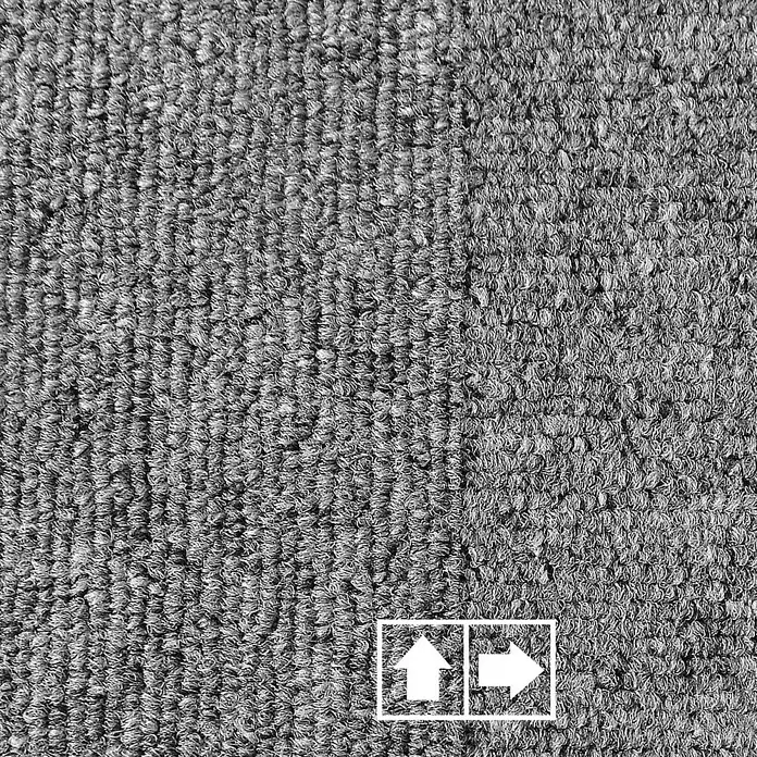 Floordirekt Teppichfliese Lyonn - 50 x 50 cm - 0,25 m² - Hellgrau - Breite: 50 cm, Nylon, Hellgrau