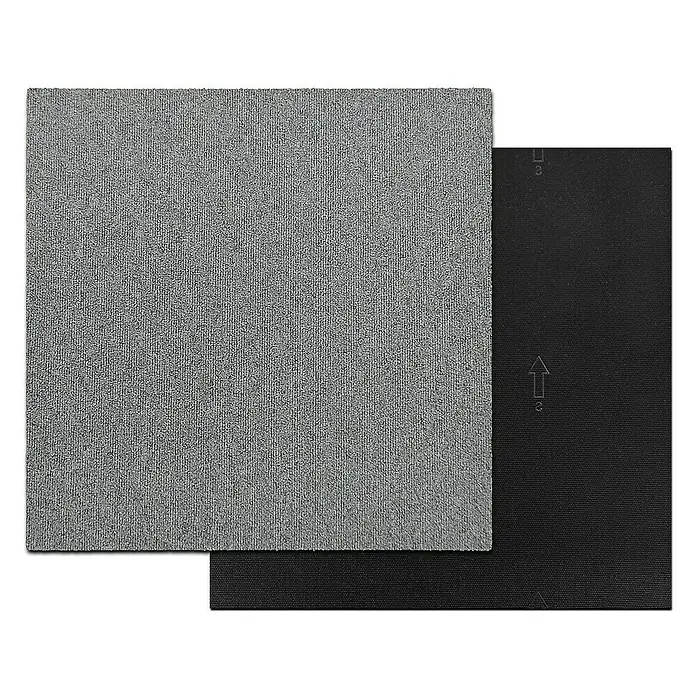 Floordirekt Teppichfliese Lyonn - 50 x 50 cm - 0,25 m² - Hellgrau - Breite: 50 cm, Nylon, Hellgrau