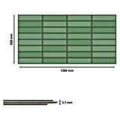 Revêt Wandpaneel SPC Wall Butcherblock (1 200 x 600 mm, Butcherblock Green High Gloss, Hochglänzend) | BAUHAUS