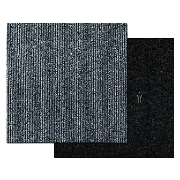 Floordirekt Teppichfliese Bohemia - 50 x 50 cm - 0,25 m² - Blau - Polypropylen, Blau