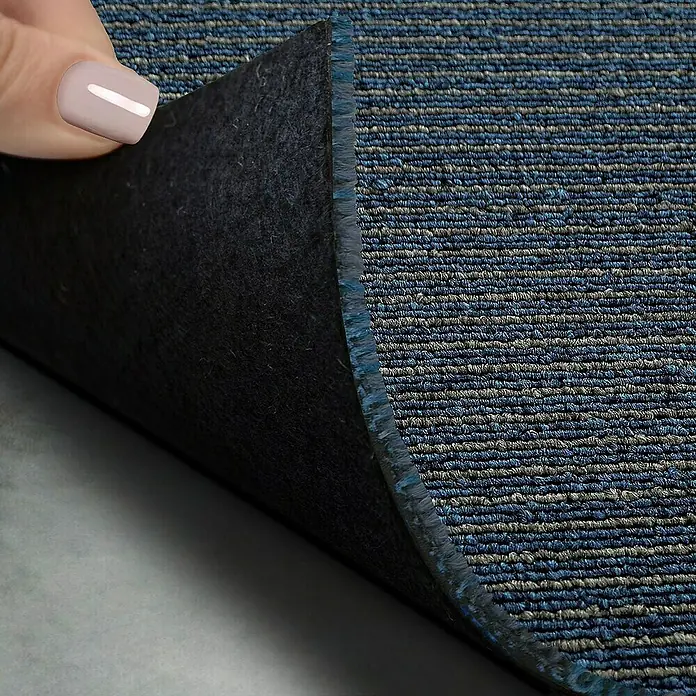 Floordirekt Teppichfliese Bohemia - 50 x 50 cm - 0,25 m² - Blau - Polypropylen, Blau