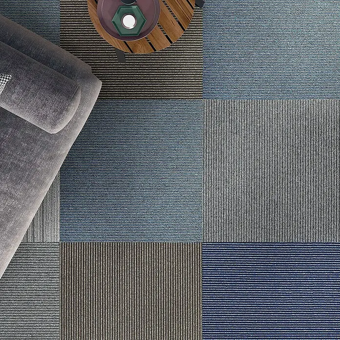Floordirekt Teppichfliese Bohemia - 50 x 50 cm - 0,25 m² - Blau - Polypropylen, Blau