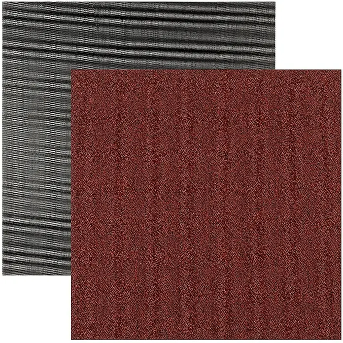 Floordirekt Teppichfliese Edinburgh - 50 x 50 cm - 0,25 m² - Rot - Nylon, Rot