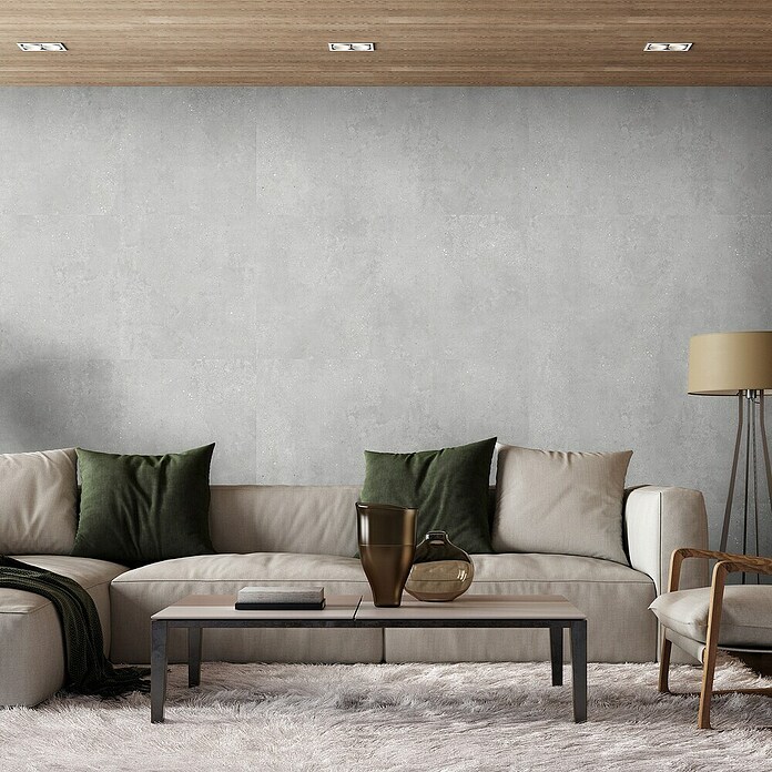 Revêt Wandpaneel SPC Wall (1 200 x 600 mm, Concrete Matt) | BAUHAUS