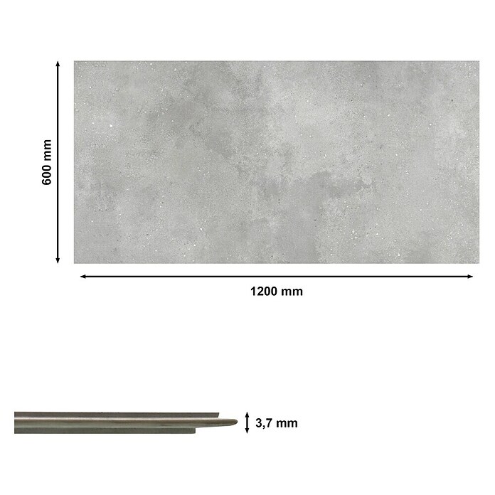 Revêt Wandpaneel SPC Wall (1 200 x 600 mm, Concrete Matt) | BAUHAUS