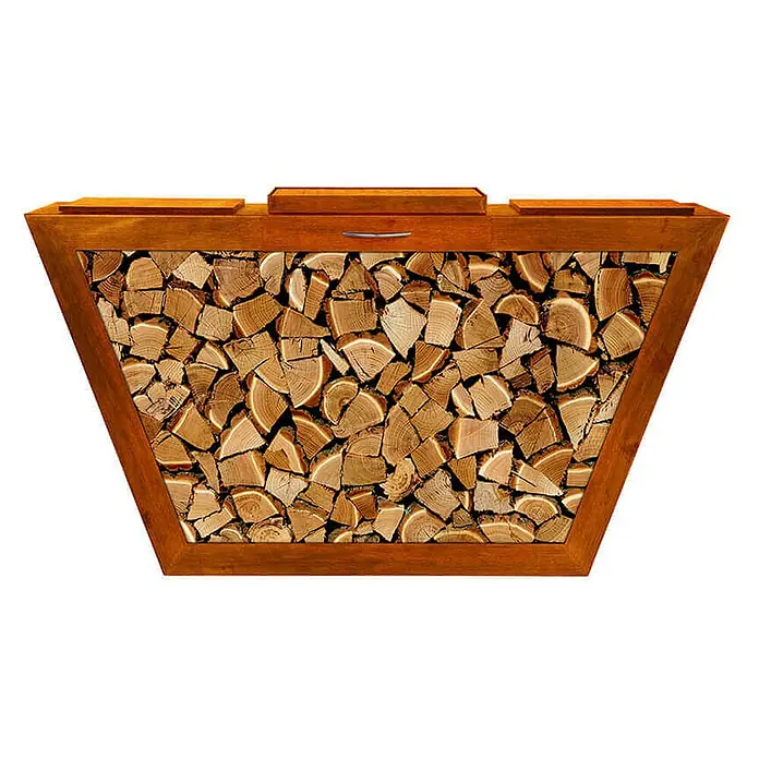 Home Deluxe Holzregal PAULO - H x B x T: 85 x 160 x 40 cm, Edelrost