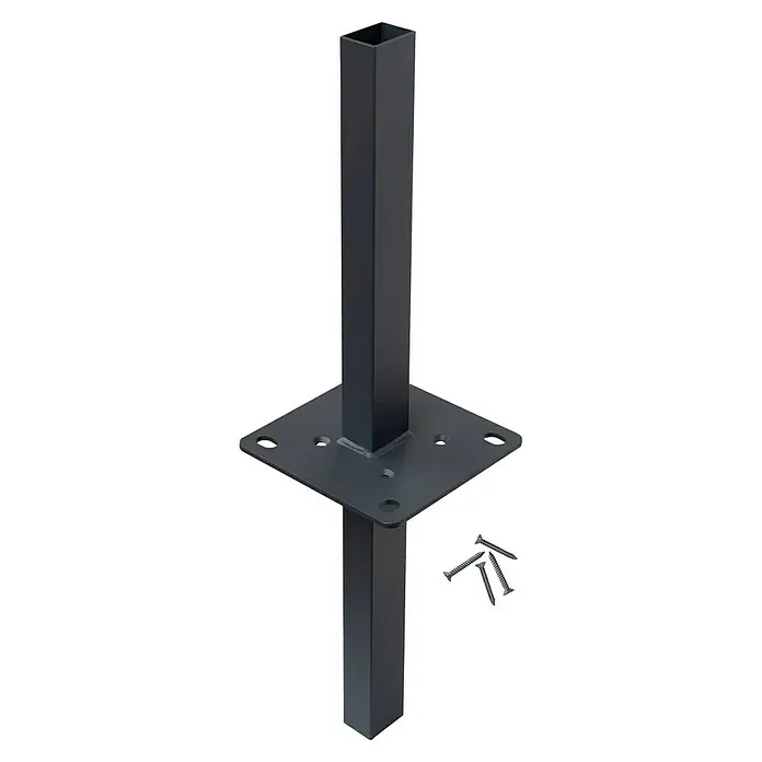 Joda Zaunpfosten Kingston - Höhe: 56,4 cm, Anthrazit, Stahl, Zum Einbetonieren - Pfostenträger aus Metall für die Montage von Zaunpfosten. Robuste Konstruktion für sicheren Halt und einfache Installation.