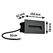 Paulmann LED ugradbena svjetiljka  (4 W, Topla bijela, Antracit, D x Š x V: 58 x 103 x 62 mm) | BAUHAUS