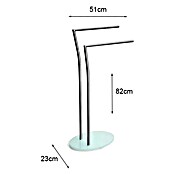 Aquasanit Toallero de pie Piantane (Altura: 82 cm, Vidrio, Brillante) | BAUHAUS