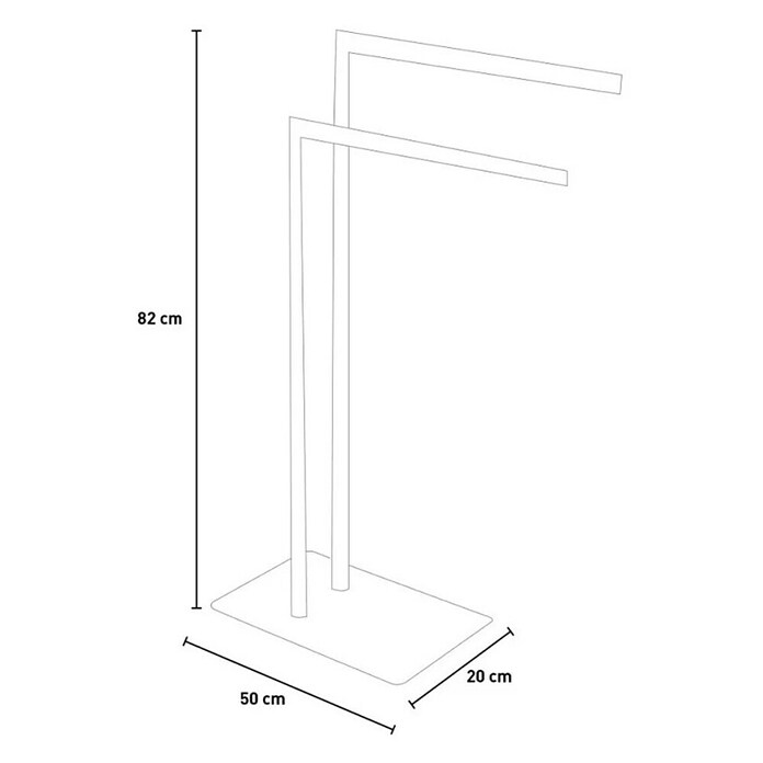Aquasanit Toallero de pie Piantane (Altura: 82 cm, Cromo, Brillante) | BAUHAUS