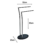 Aquasanit Toallero de pie Piantane (Altura: 82 cm, Negro, Brillante) | BAUHAUS