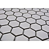 Mozaik pločica Hexagon Uni HX 050  (26 x 30 cm, Bijele boje, Sjaj) | BAUHAUS