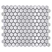 Mozaik pločica Hexagon Uni HX 050  (26 x 30 cm, Bijele boje, Sjaj) | BAUHAUS