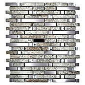 Mozaik pločica Crystal Mix XCM GV908  (29,8 x 33,8 cm, Srebrne boje, Sjaj) | BAUHAUS