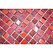 Mozaik pločica Quadrat Crystal Mix XCM CB 92  (32,7 x 30,2 cm, Crvene boje, Sjaj) | BAUHAUS