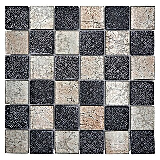 Mozaik pločica Quadrat Crystal Mix XCM 8OP4 (30 x 30 cm, Bež-sive boje, Sjaj)