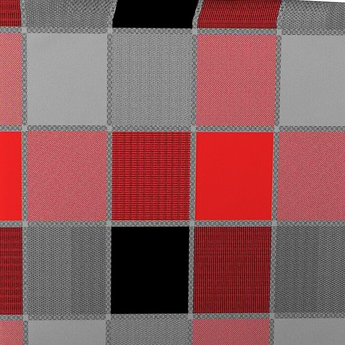 Doppler Gartenmöbel-Auflage Spot (Liegenauflage, 195 x 60 x 5 cm, Baumwoll-Polyester-Mischgewebe, Schwarz/Rot Kariert) | BAUHAUS
