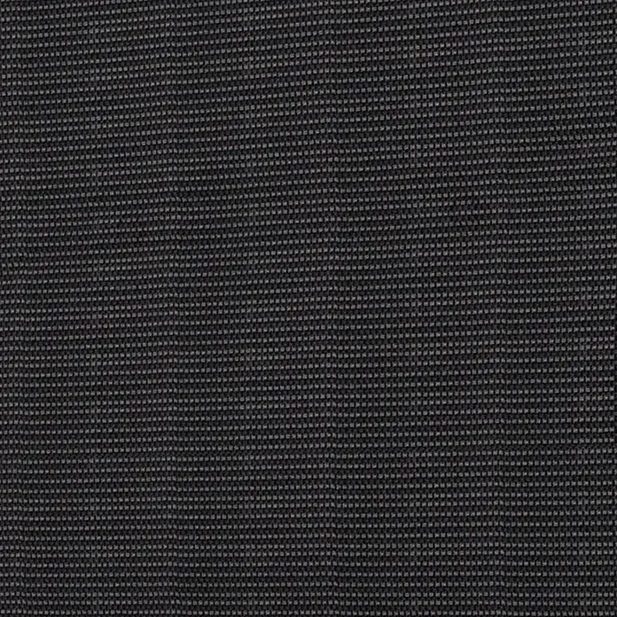 Doppler Gartenmöbel-Auflage Star - Mittellehner, Anthrazit, L x B x H: 110 x 48 x 6 cm, Dralon - Nahaufnahme eines schwarzen Stoffes mit feiner, regelmäßiger Webstruktur, ideal für Textilien und Hintergründe.