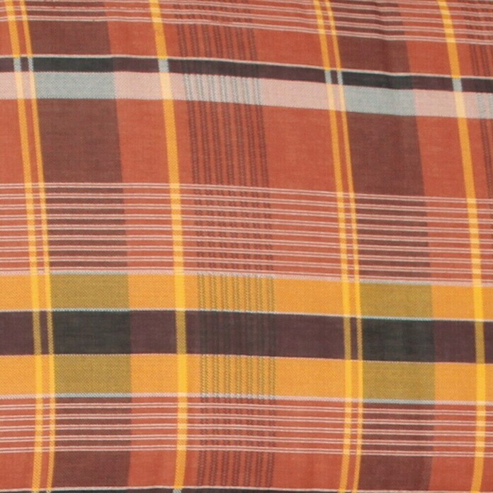Doppler Bankauflage Rückenkissen (Orange Kariert, L x B x H: 110 x 6 x 30 cm, Baumwoll-Polyester-Mischgewebe) | BAUHAUS