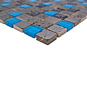 Mozaik pločica Quadrat Crystal Mix XCM CB 65  (32,7 x 30,2 cm, Plave boje, Sjaj) | BAUHAUS