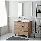 Conjunto de mueble de baño Riva (Ancho: 80 cm, Roble, 3 pzs.) | BAUHAUS