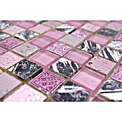 Mozaik pločica Quadrat Crystal Mix XCM CB 35  (32,7 x 30,2 cm, Pink, Sjaj) | BAUHAUS