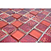 Mozaik pločica Quadrat Crystal Mix XCM CB 92  (32,7 x 30,2 cm, Crvene boje, Sjaj) | BAUHAUS