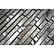 Mozaik pločica Crystal Mix XCM GV908  (29,8 x 33,8 cm, Srebrne boje, Sjaj) | BAUHAUS