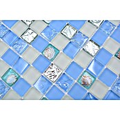 Mozaik pločica Quadrat Crystal XCM 8OP8  (30 x 30 cm, Plave boje, Sjaj) | BAUHAUS