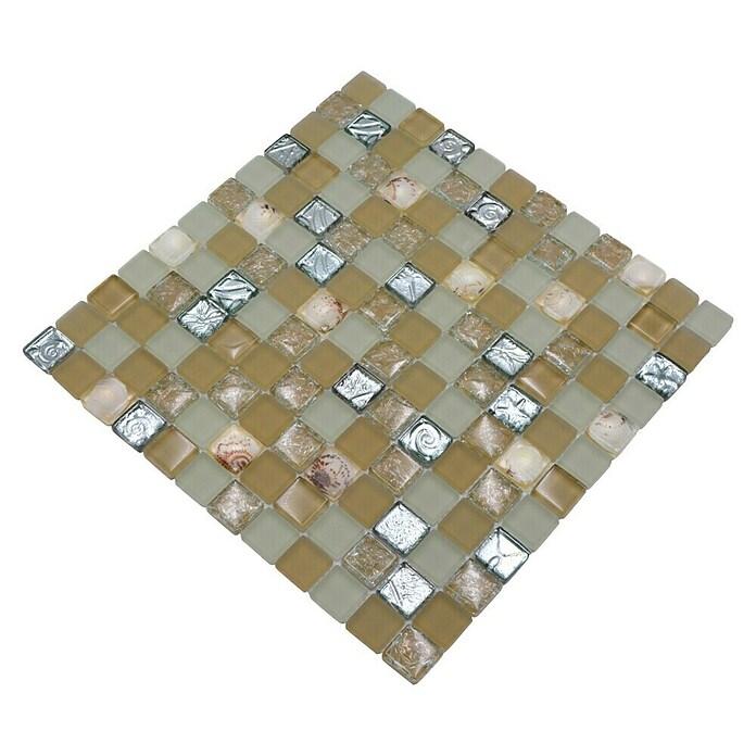 Mozaik pločica (30 x 30 cm, Beige, Sjajno)