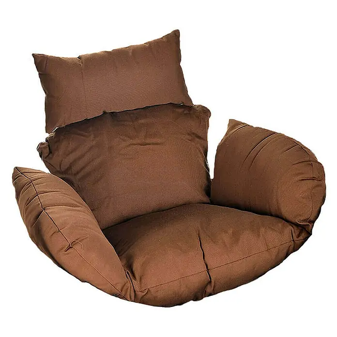 Home Deluxe Hängesessel CIELO Kissen - Kunststoff, Braun