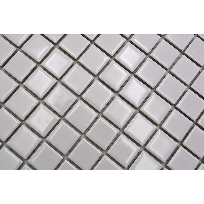 Mozaik pločica Quadrat Uni CG 104  (29,8 x 29,8 cm, Bijele boje, Sjaj) | BAUHAUS
