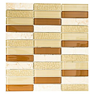 Mozaik pločica Crystal Mix XCM MS836 (32,2 x 30,4 cm, Bež boje, Sjaj)