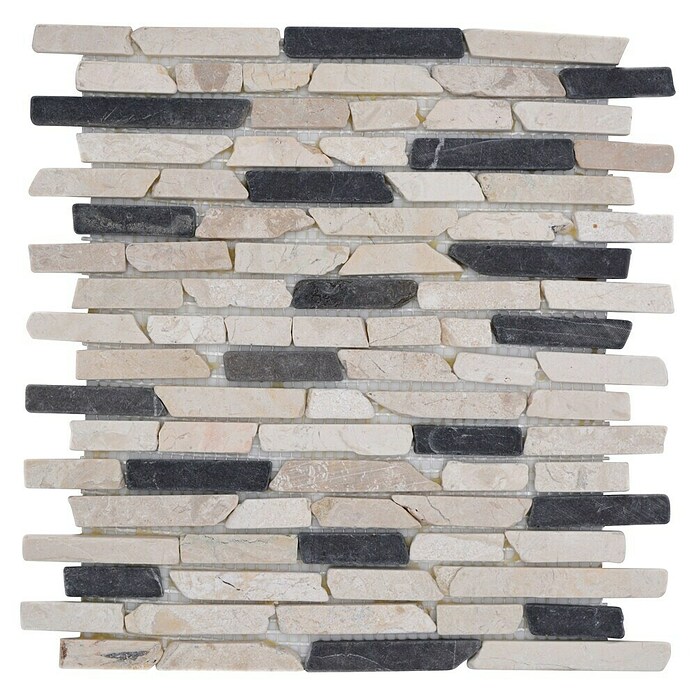Mozaik pločica MOS BRICK 115  (30,5 x 30,5 cm, Crno-bijele boje, Mat) | BAUHAUS